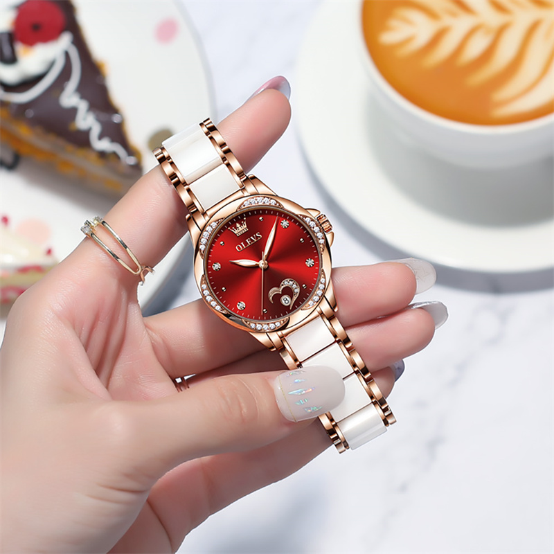 OLEVS Ladies Watch Woman Luxur - đánh giá và giá Push Button Tactile
