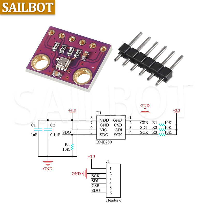 BME280 5V 3.3V Digital Sensor  - đánh giá và giá Bme280 Humidity Sensor
